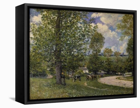 Pasture Ground with Cows Near Louveciennes, 1874-Alfred Sisley-Framed Premier Image Canvas