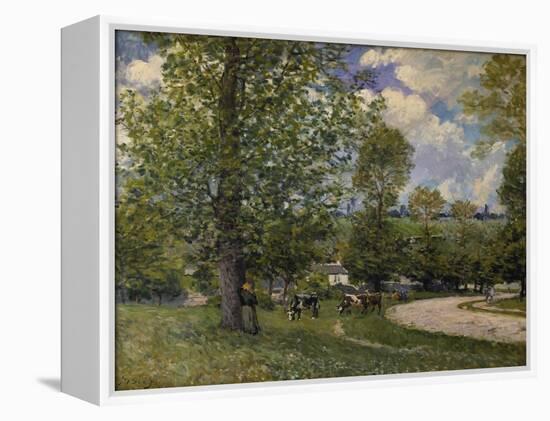 Pasture Ground with Cows Near Louveciennes, 1874-Alfred Sisley-Framed Premier Image Canvas