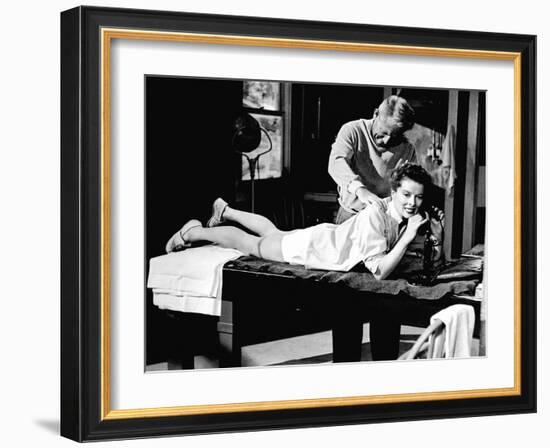 Pat And Mike, Spencer Tracy, Katharine Hepburn, 1952-null-Framed Photo