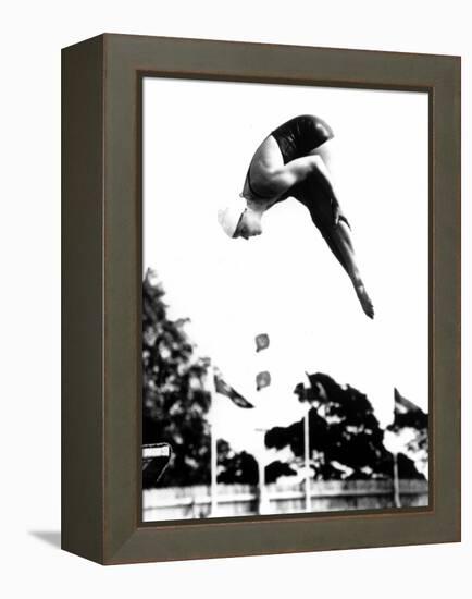 Pat McCormick, First to Win Back-To-Back Olympic Gold Medals in Platform and Springboard Diving-null-Framed Stretched Canvas