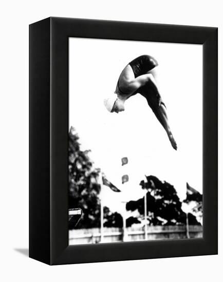 Pat McCormick, First to Win Back-To-Back Olympic Gold Medals in Platform and Springboard Diving-null-Framed Stretched Canvas