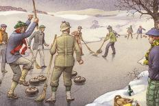 Curling in Scotland-Pat Nicolle-Giclee Print
