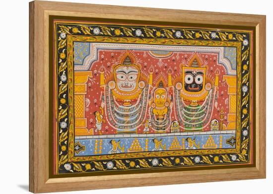 Patachitra Depicting Jagannath, Orissa, Mid 20th Century-null-Framed Premier Image Canvas