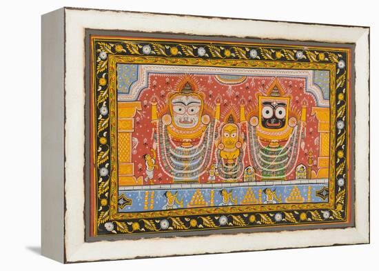 Patachitra Depicting Jagannath, Orissa, Mid 20th Century-null-Framed Premier Image Canvas