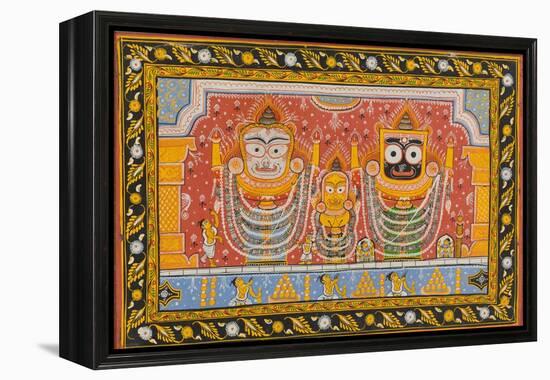 Patachitra Depicting Jagannath, Orissa, Mid 20th Century-null-Framed Premier Image Canvas