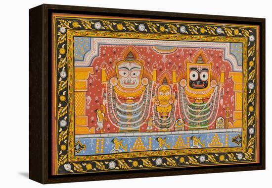 Patachitra Depicting Jagannath, Orissa, Mid 20th Century-null-Framed Premier Image Canvas