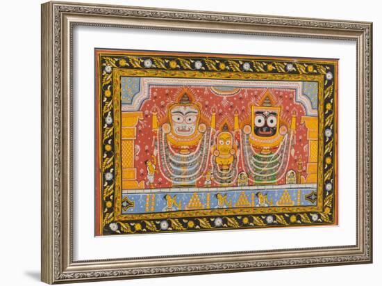 Patachitra Depicting Jagannath, Orissa, Mid 20th Century-null-Framed Premium Giclee Print