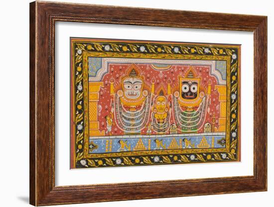 Patachitra Depicting Jagannath, Orissa, Mid 20th Century-null-Framed Premium Giclee Print