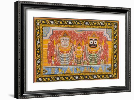 Patachitra Depicting Jagannath, Orissa, Mid 20th Century-null-Framed Premium Giclee Print