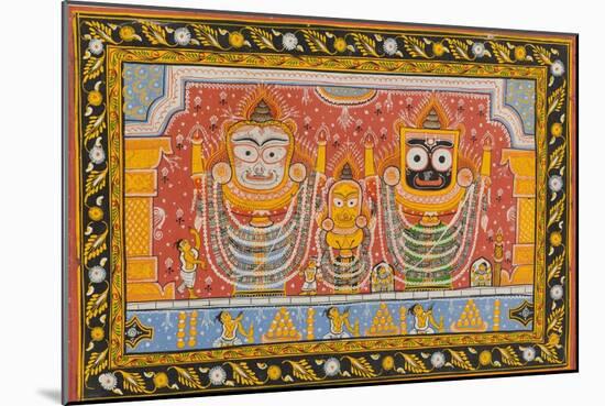 Patachitra Depicting Jagannath, Orissa, Mid 20th Century-null-Mounted Giclee Print