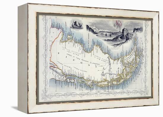 Patagonia, from a Series of World Maps Published by John Tallis & Co., New York & London, 1850s-John Rapkin-Framed Premier Image Canvas