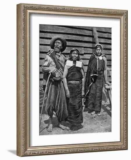 Patagonian Indians, Argentina, 1922-null-Framed Giclee Print