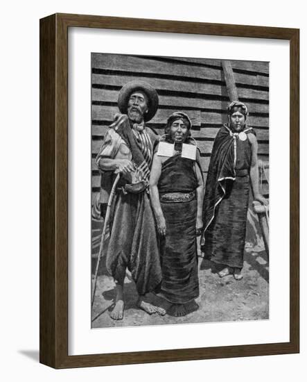 Patagonian Indians, Argentina, 1922-null-Framed Giclee Print