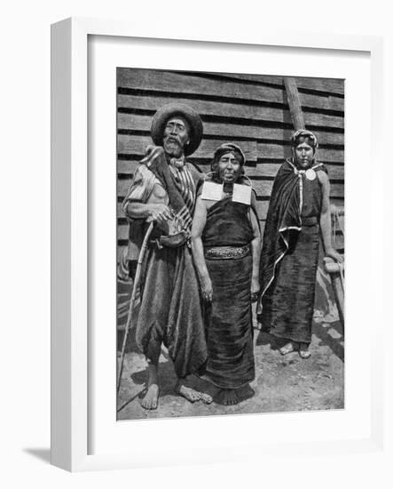 Patagonian Indians, Argentina, 1922-null-Framed Giclee Print