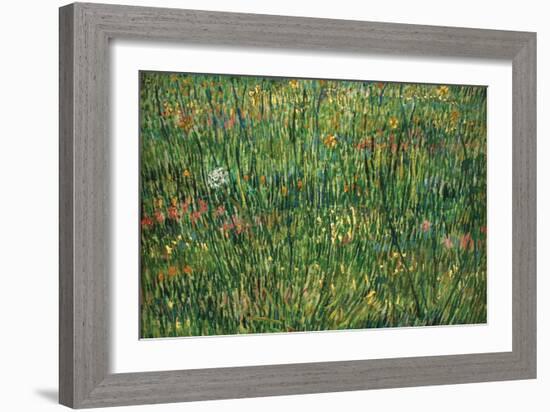 Patch of Grass by Van Gogh-Vincent van Gogh-Framed Art Print