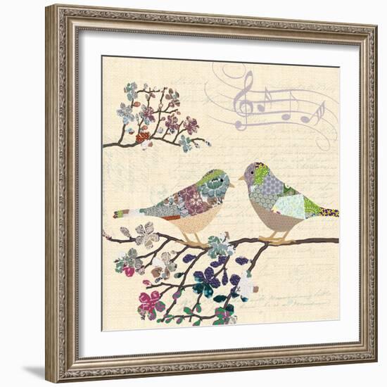 Patch Work Birds II-Piper Ballantyne-Framed Art Print