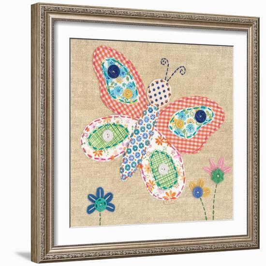 Patchwork Butterfly-Paula Joerling-Framed Art Print