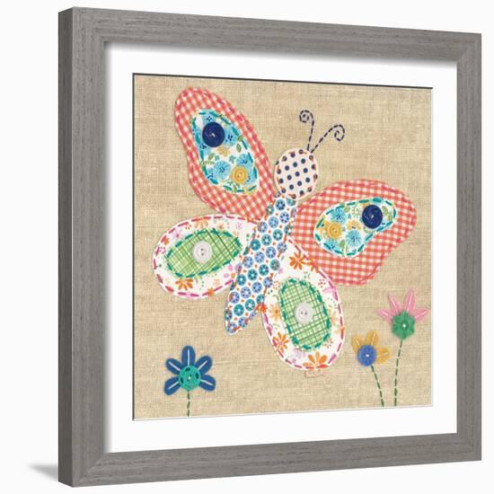 Patchwork Butterfly-Paula Joerling-Framed Art Print