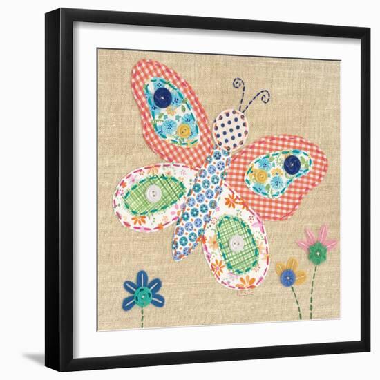 Patchwork Butterfly-Paula Joerling-Framed Art Print