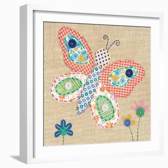 Patchwork Butterfly-Paula Joerling-Framed Art Print