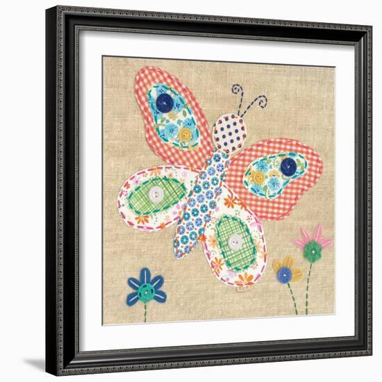 Patchwork Butterfly-Paula Joerling-Framed Art Print