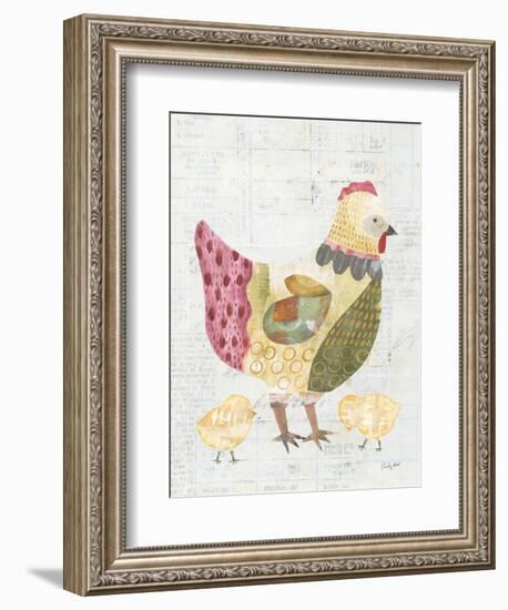 Patchwork Chickens III-Courtney Prahl-Framed Premium Giclee Print