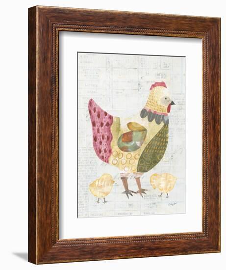 Patchwork Chickens III-Courtney Prahl-Framed Premium Giclee Print