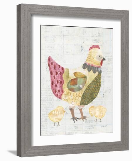 Patchwork Chickens III-Courtney Prahl-Framed Art Print