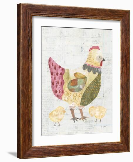 Patchwork Chickens III-Courtney Prahl-Framed Art Print