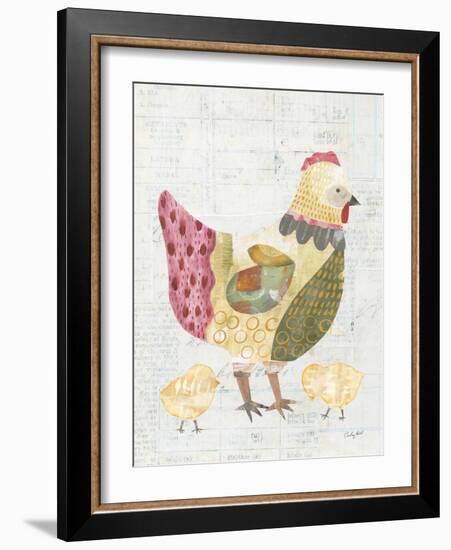 Patchwork Chickens III-Courtney Prahl-Framed Art Print