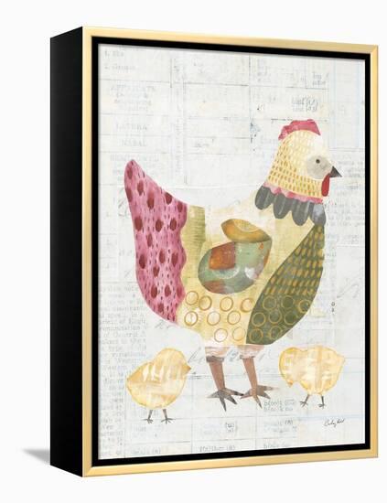 Patchwork Chickens III-Courtney Prahl-Framed Stretched Canvas