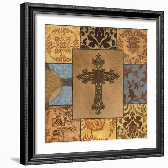 Patchwork Cross II-Todd Williams-Framed Art Print