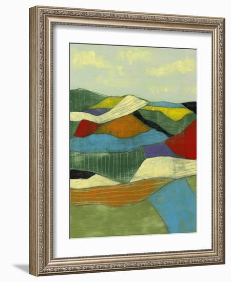 Patchwork Fields I-Jennifer Goldberger-Framed Art Print