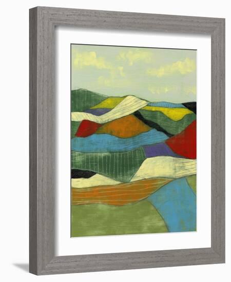 Patchwork Fields I-Jennifer Goldberger-Framed Art Print