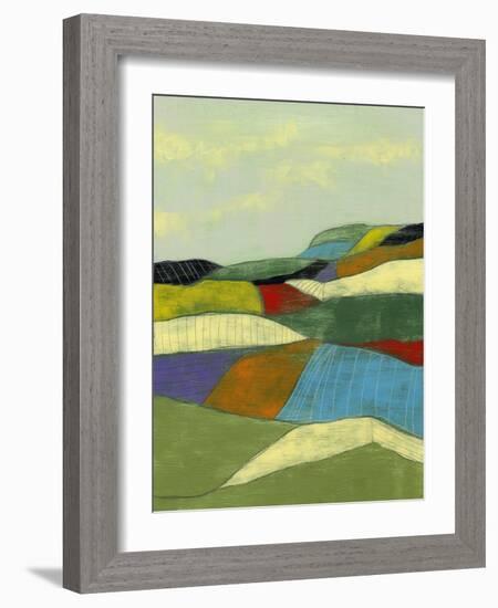 Patchwork Fields II-Jennifer Goldberger-Framed Art Print