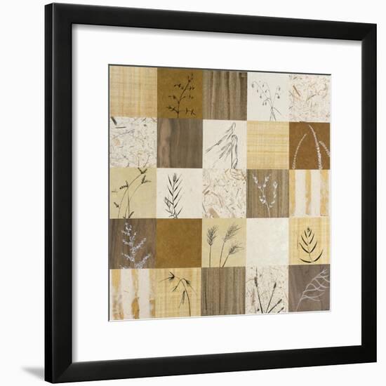 Patchwork of Leaves I-Julieann Johnson-Framed Premium Giclee Print