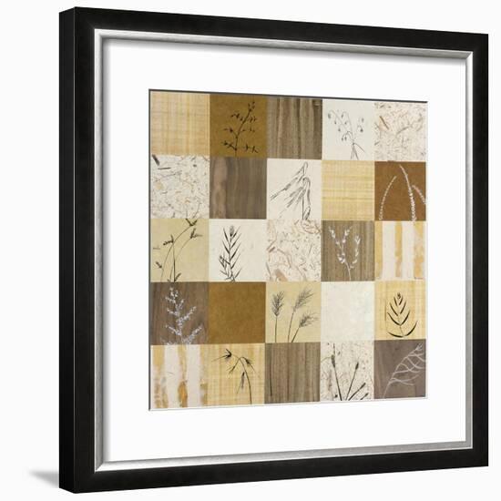 Patchwork of Leaves I-Julieann Johnson-Framed Premium Giclee Print