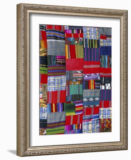 Patchwork Quilt, San Antonio Aguas Calientes, Guatemala, Central America-Upperhall-Framed Photographic Print