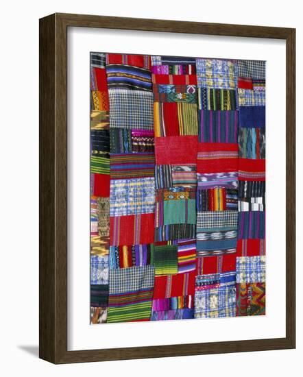 Patchwork Quilt, San Antonio Aguas Calientes, Guatemala, Central America-Upperhall-Framed Photographic Print