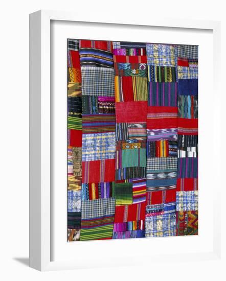 Patchwork Quilt, San Antonio Aguas Calientes, Guatemala, Central America-Upperhall-Framed Photographic Print