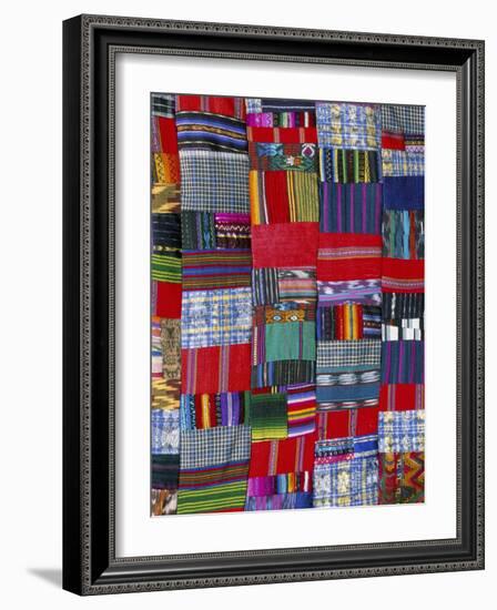 Patchwork Quilt, San Antonio Aguas Calientes, Guatemala, Central America-Upperhall-Framed Photographic Print
