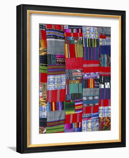 Patchwork Quilt, San Antonio Aguas Calientes, Guatemala, Central America-Upperhall-Framed Photographic Print