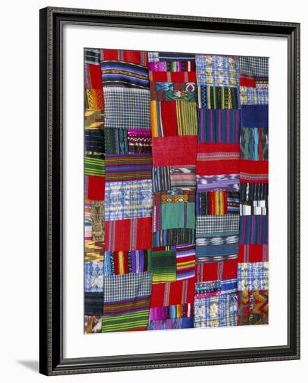 Patchwork Quilt, San Antonio Aguas Calientes, Guatemala, Central America-Upperhall-Framed Photographic Print