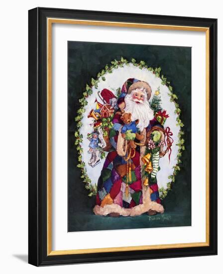 Patchwork Santa-Barbara Mock-Framed Giclee Print