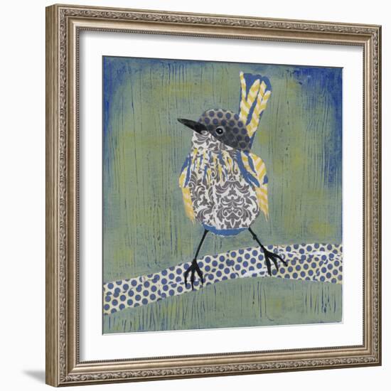 Patchwork Wren I-Grace Popp-Framed Art Print