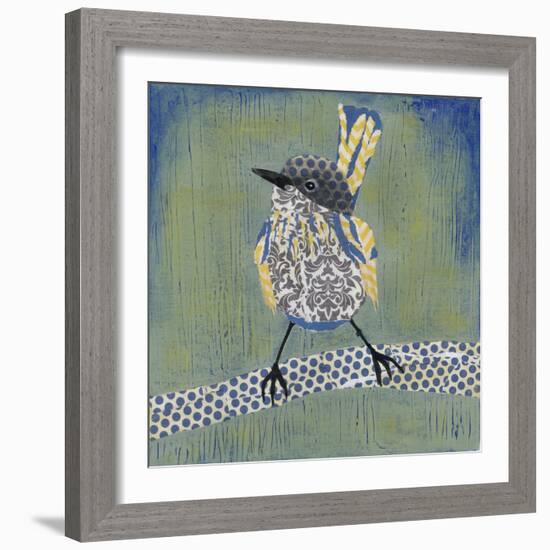 Patchwork Wren I-Grace Popp-Framed Art Print