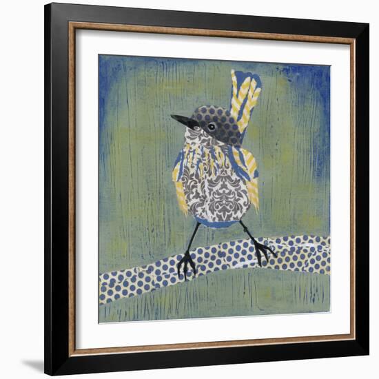 Patchwork Wren I-Grace Popp-Framed Art Print