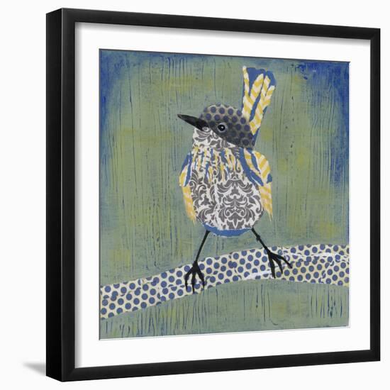 Patchwork Wren I-Grace Popp-Framed Art Print