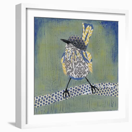 Patchwork Wren I-Grace Popp-Framed Art Print