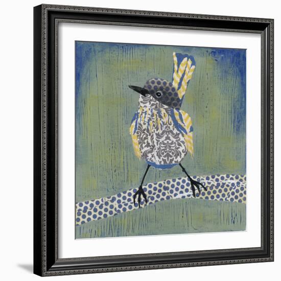 Patchwork Wren I-Grace Popp-Framed Art Print